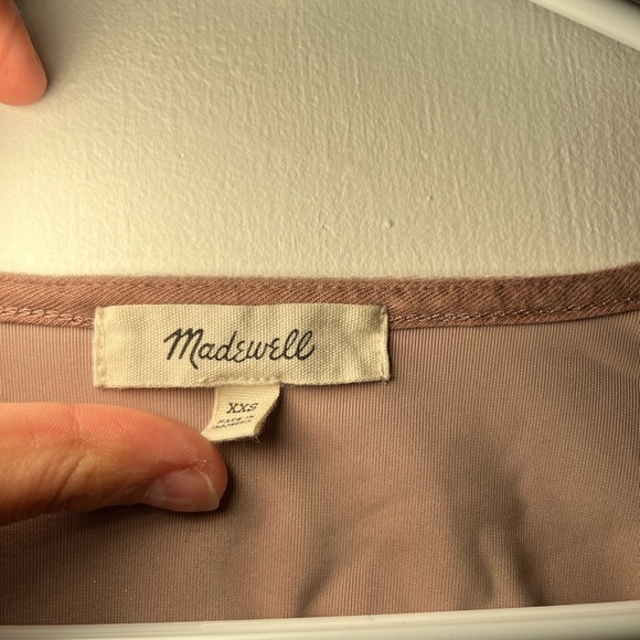 PINK MADEWELL VELVET BODYSUIT - Picture 3 of 3